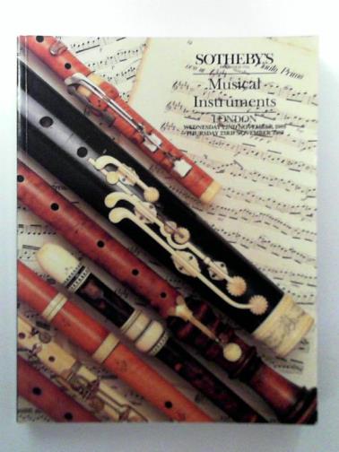 SOTHEBY'S - Musical Instruments 22nd-23rd November 1989