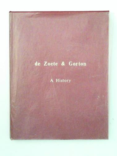 JANES, Hurford & others - de Zoete & Gorton: a history [1863-1963]