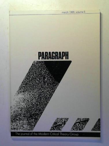 BAKER, Felicity and others (editors) - Paragraph: March 1985 volume 5