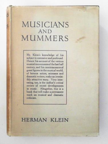 KLEIN, Hermann - Musicians and Mummers