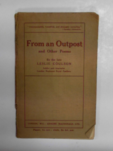COULSON, Leslie - From an Outpost and other poems