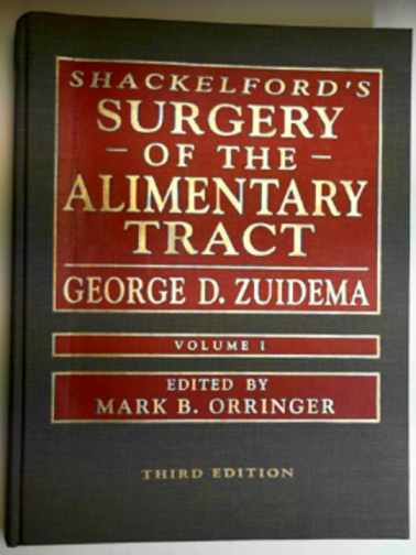 ZUIDEMA, George D. & SHACKLEFORD, Richard T. - Surgery of the alimentary tract: v. 1