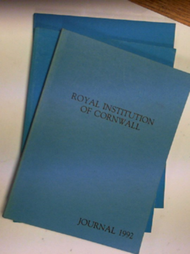 NORTH, Christine (ed) - Journal of the Royal Institution of Cornwall New series II, volume I part 2, 1992 - New series II, volume II, part 1, 1994 (3 issues)