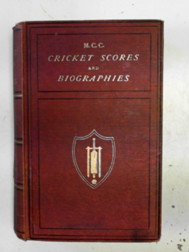 MARYLEBONE CLUB - Marylebone Club cricket scores and biographies from 1855 to 1875, vol.IX [1865-1866]