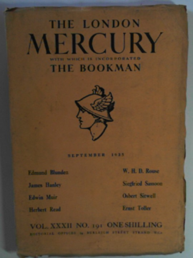 SCOTT-JAMES, R.A. (ed) - The London Mercury, September 1935, vol.XXXII (32), no.191