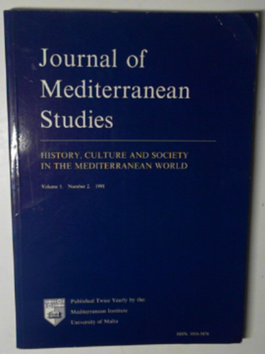 BONANNO, A (ed) - Journal of Mediterranean Studies: history, culture and society in the Mediterranean world, volume 1, number 2, 1991