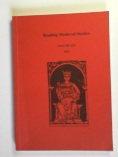 HUNTER, Judith & NOBLE, Peter (eds) - Reading Medieval Studies, volume XIX (19)
