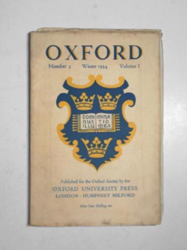 OXFORD SOCIETY - Oxford, volume 1, number 2, Winter 1934