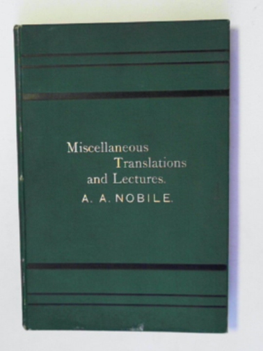 NOBILE, A.A. - Miscellaneous translations and lectures