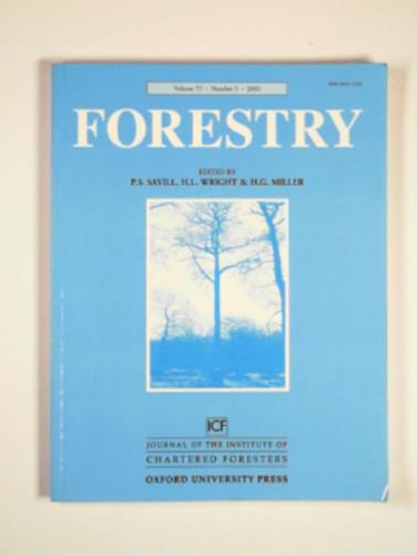 SAVILL, P.S; WRIGHT. H.L; MILLER, H.G. (eds) - Forestry, Volume 73. Number 5. 2000