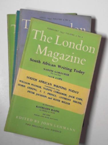 LEHMANN, John (ed) - The London Magazine, volume 4, 1957 (5 issues only)