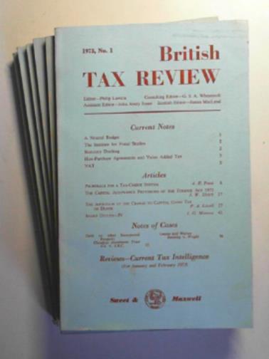 LAWTON, Philip (ed) - British Tax Review; 1973, nos.1 - 6