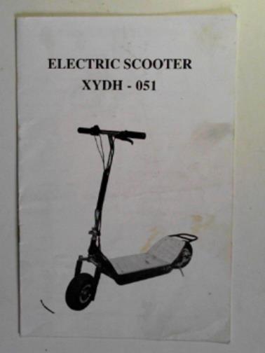 MOGI-INC - Electric scooter XYDH - 051: instruction leaflet