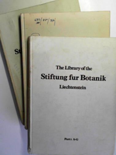 SOTHEBY & CO - The magnificent botanical library of the Stiftung fur Botanik Vaduz, Liechtenstein, collected by the late Arpad Plesch (3 volumes)