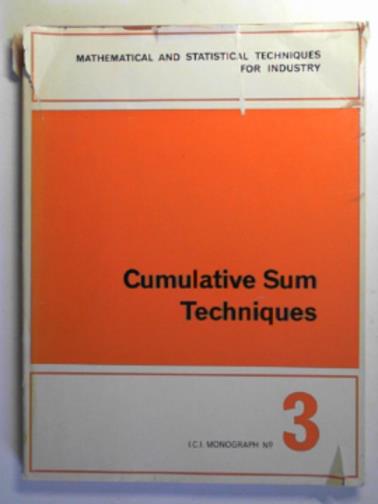 GOLDSMITH, Peter L. & WOODWARD, R.H. - Cumulative sum techniques