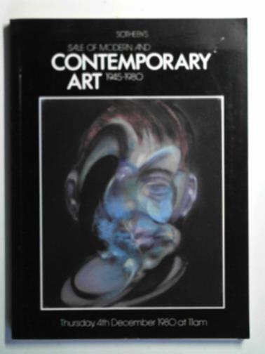 SOTHEBY'S - Catalogue of American, British and European modern and contemporary art, 1945-1980 (4 Dec.1980)