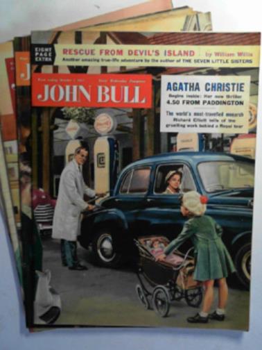 CHRISTIE, Agatha & others - John Bull, vol. 102, nos. 2675-2679, October 5, 1957-November 2, 1957 (5 issues)