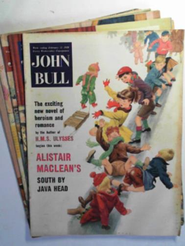 MACLEAN, Alistair & others - John Bull, vol. 103, nos. 2694-2698, February 15, 1958-March 15, 1958 (5 issues)
