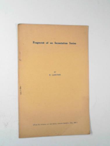 LANGDON, S. - Fragment of an incantation series