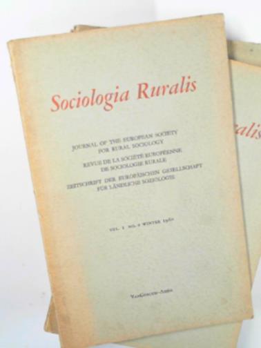 EUROPEAN SOCIETY FOR RURAL SOCIOLOGY - Sociologia Ruralis, 1960-1965 [Incomplete run]
