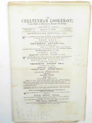  - The Cheltenham Looker-On; a note book of fashionable sayings and doings