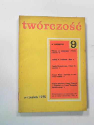 IWASZKIEWICZ, Jaroslaw (ed) - Tworczosc; rok XXXI; nr 9 (362); wrzesien 1975