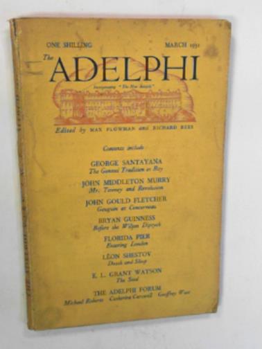 ANDERSON, Sherwood & others - The Adelphi, new series, vol.2, no.4, July 1931
