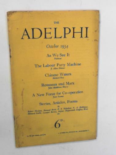 SKINNER, J Allen & others - The Adelphi, new series, vol.9, no.1, October 1934
