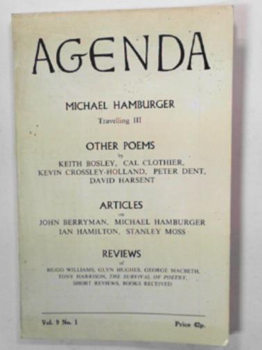 DALE, Peter (ed) - Agenda, vol.9, no.1, Winter 1971