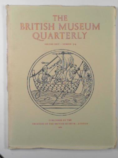  - The British Museum Quarterly: vol.XXIV, number 3-4, December 1961