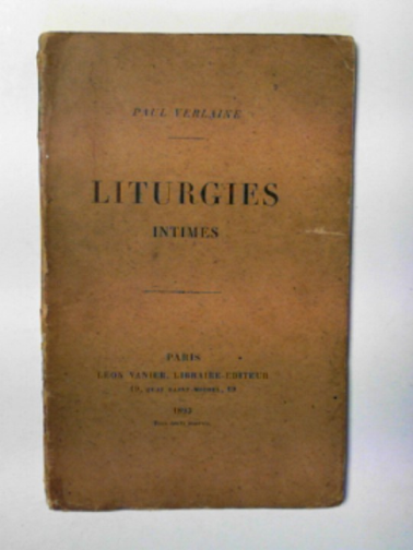 VERLAINE, Paul - Liturgies intimes