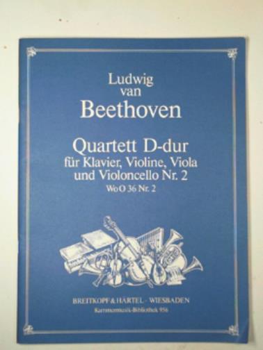 BEETHOVEN, Ludwig van - Quartett fur klavier, violine, viola und violoncello nr.2 D-dur; Wo0 36 nr.2