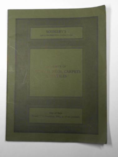 SOTHEBY'S - Oriental rugs, carpets & textiles (17th December 1982)