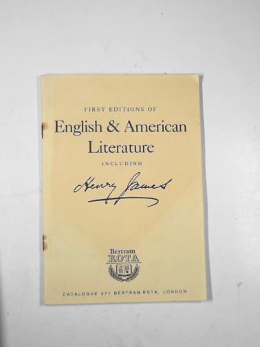 BERTRAM ROTA - Catalogue 271: first editions of English & American literature including Henry James (1994)