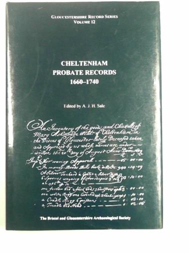 SALE, A.J.H - Cheltenham Probate Records, 1660-1740