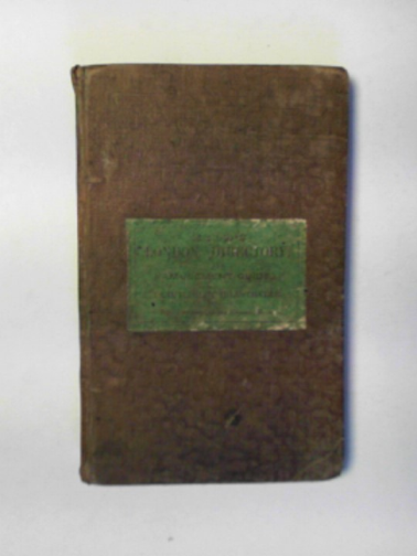 W.KIDD - Kidd's London directory and amusement guide: a hand-book showing how to enjoy London in its various amusements, exhibitions, curiosities, &c. &c.