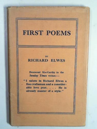 ELWES, Richard. - First poems
