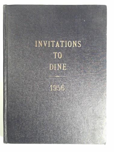 HALL, A George (ed) - Invitations to dine in London and Greater London, 1956