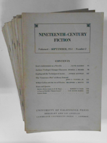 BOOTH, Bradford A. (ed) - Nineteenth-Century fiction; broken run comprising 25 issues spanning September 1951 - September 1957