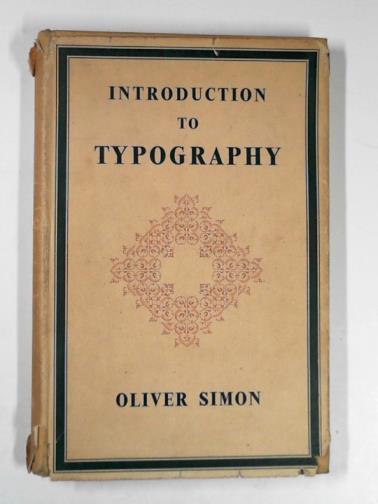 SIMON, Oliver - Introduction to typography