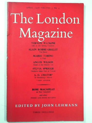 LEHMANN, John (ed) - The London Magazine, Volume 5, No 4, April 1958