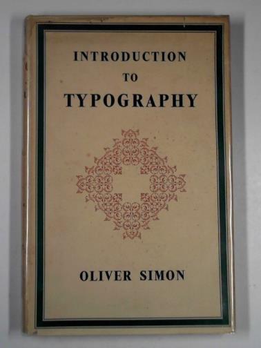 SIMON, Oliver - Introduction to typography