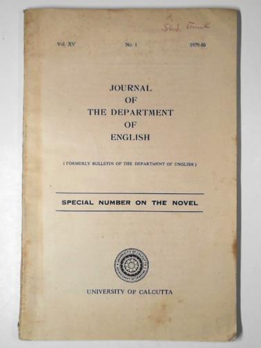  - Journal of the department of English, vol. XV, no. 1, 1979-80