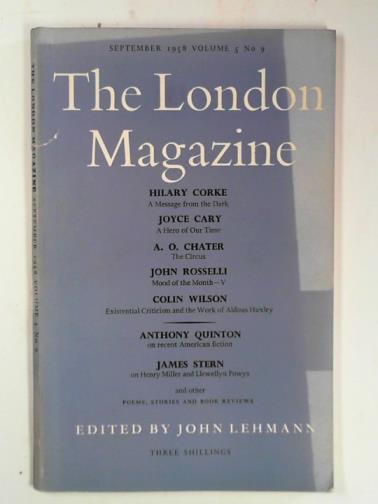LEHMANN, John (ed) - The London Magazine, vol. 5, no. 9, September 1958