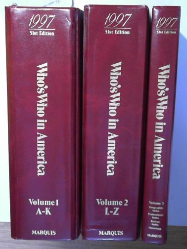  - Who's who in America 1997 (3 vols.)