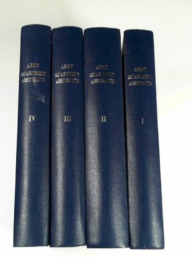 COLLINS, R.J & others (eds) - The Army Quarterly extracts (4 volumes)