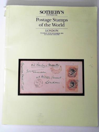 SOTHEBY'S - Postage stamps of the world: London Tuesday 19th November 1985
