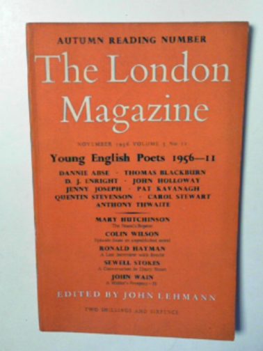 LEHMANN, John (ed) - The London Magazine, volume 3, no.11, November 1956: Autumn reading number