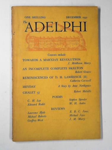  - The Adelphi, vol. 3, no. 3, December 1931