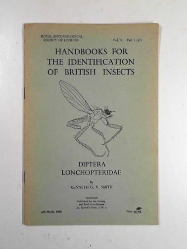 SMITH, Kenneth G. V - Diptera, Lonchopteridae